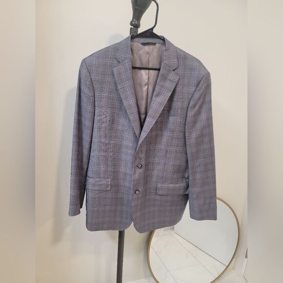 Brooks Brothers Blazer Mens 44R REDA 1865 Regent Fit Plaid Wool Twill Sport - Picture 1 of 12